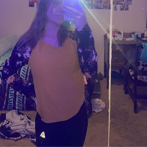 yellow with floral arm top.